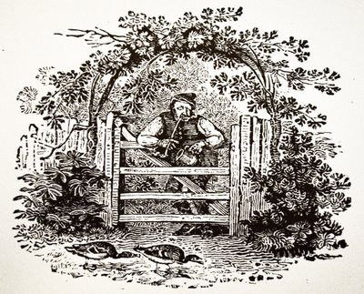 Countryman Smoking a Churchwarden by Thomas Bewick